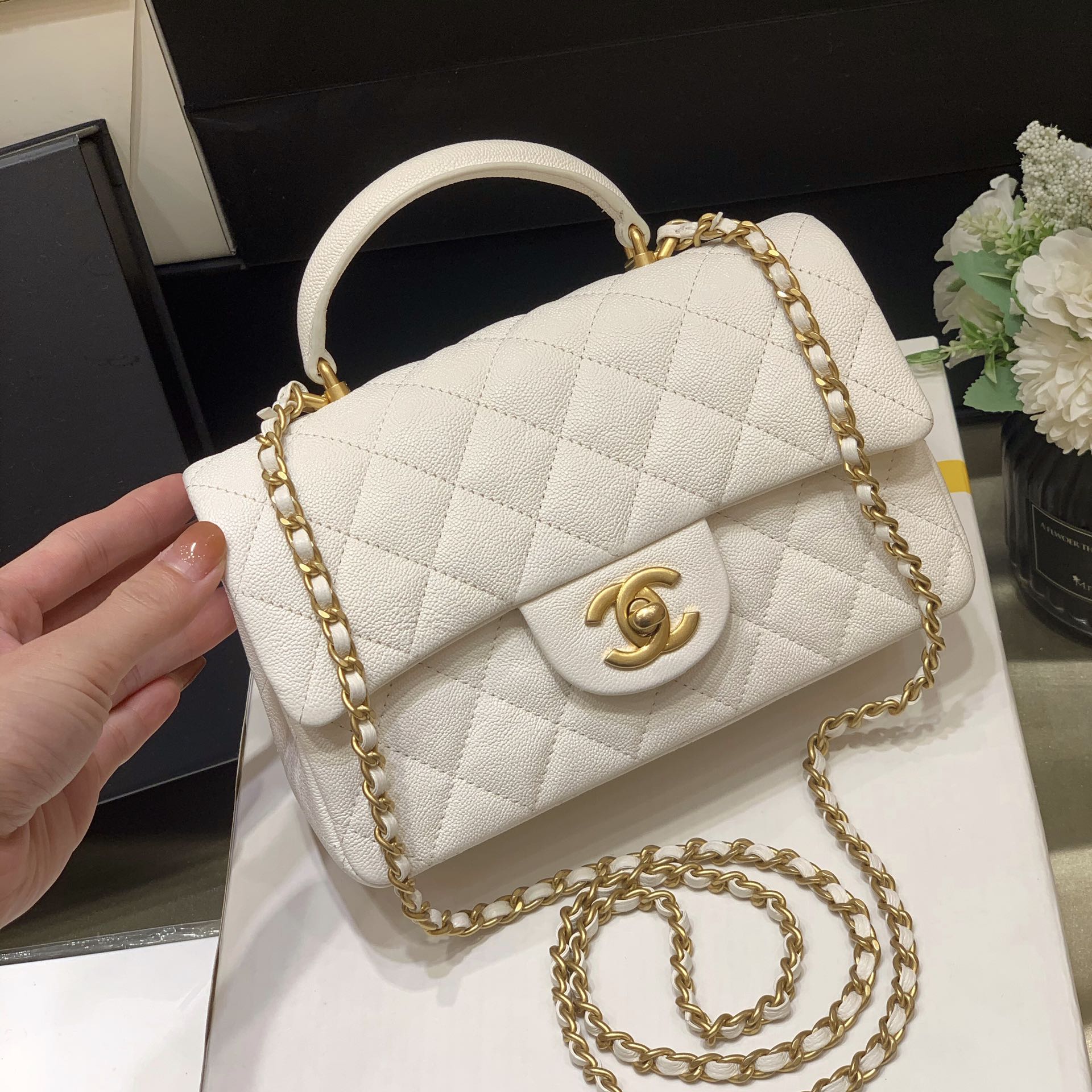 Ch@nel Flap Bag-20*13*9CM