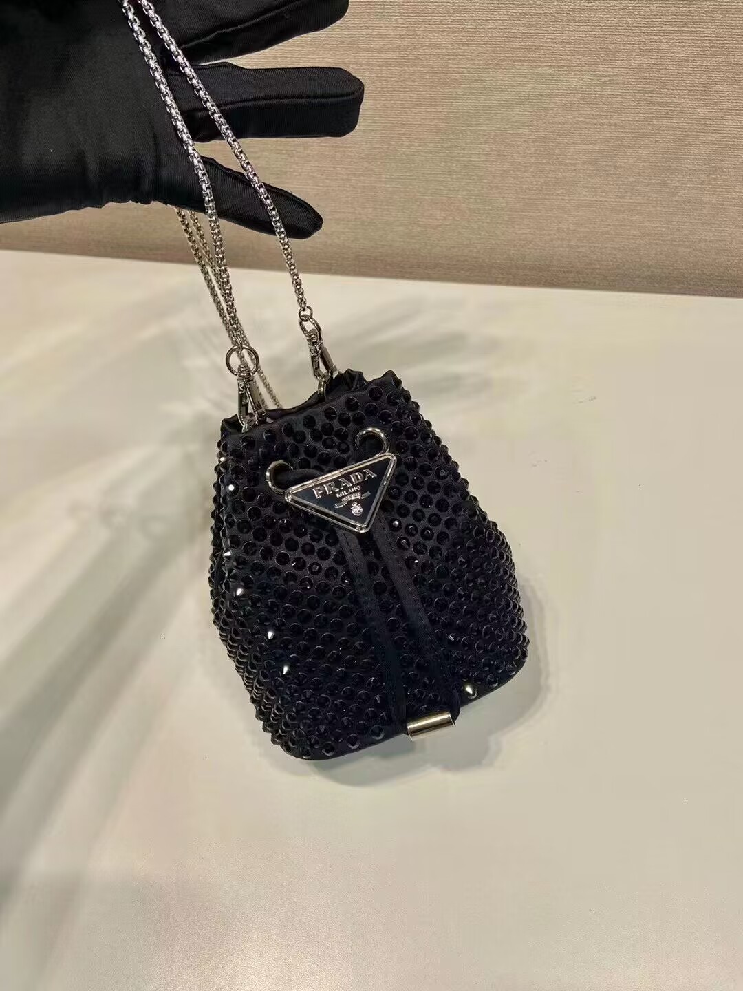 Pra*am mini bucket bag-1bd016-15*13*7cm