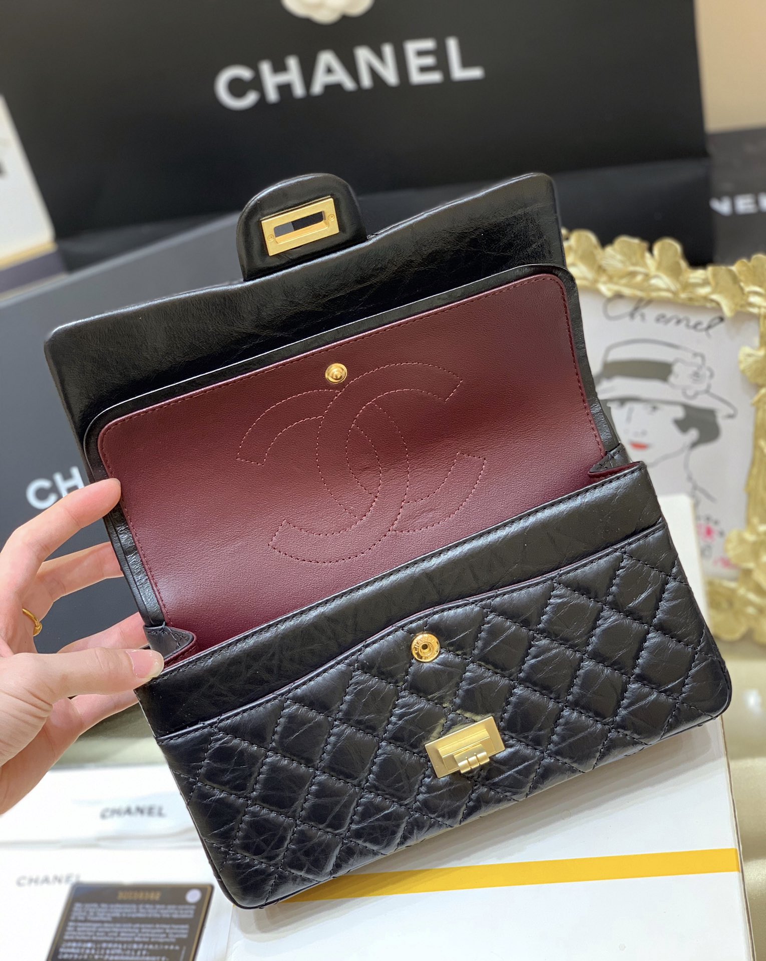 Ch@nel Reissue 2.55 Flap Bag -28CM