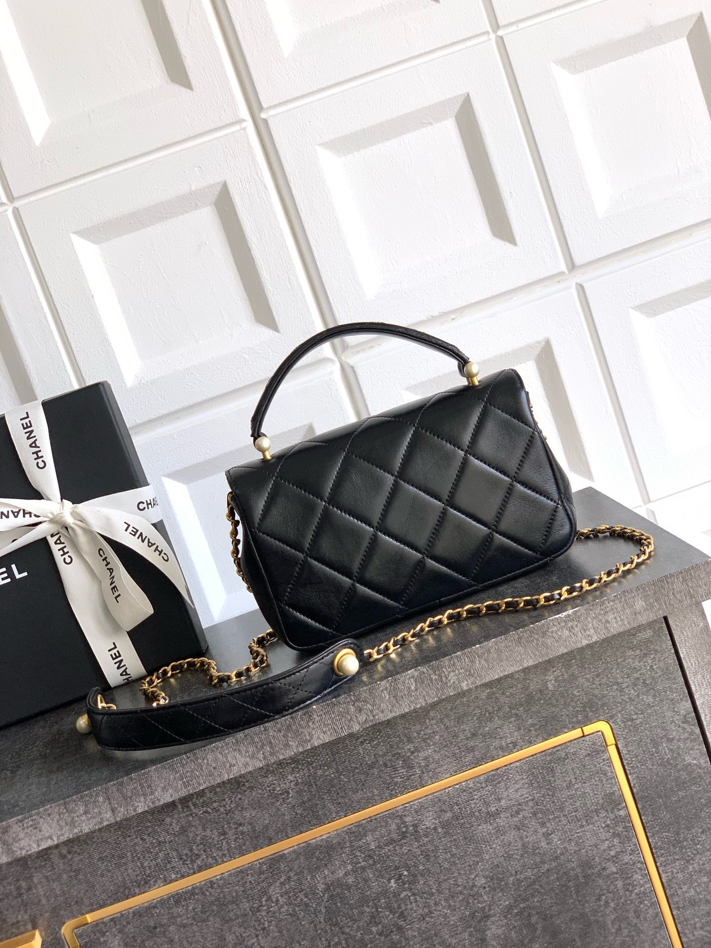 Ch@nel Pearl Flap Bag-19*20*7CM