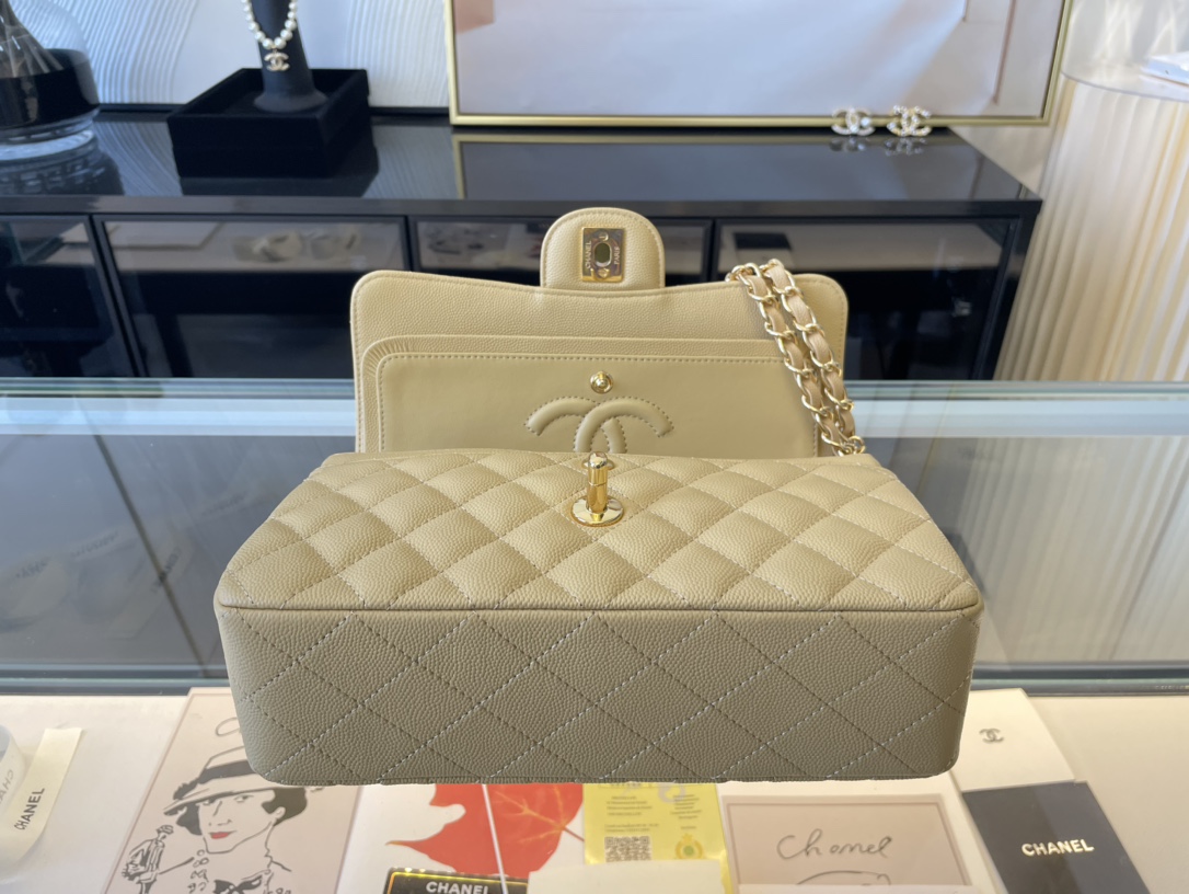 Ch@nel Flap Bag-Caviar-23CM