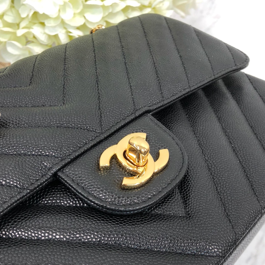 Ch@nel Flap Bag-Caviar Leather-25CM