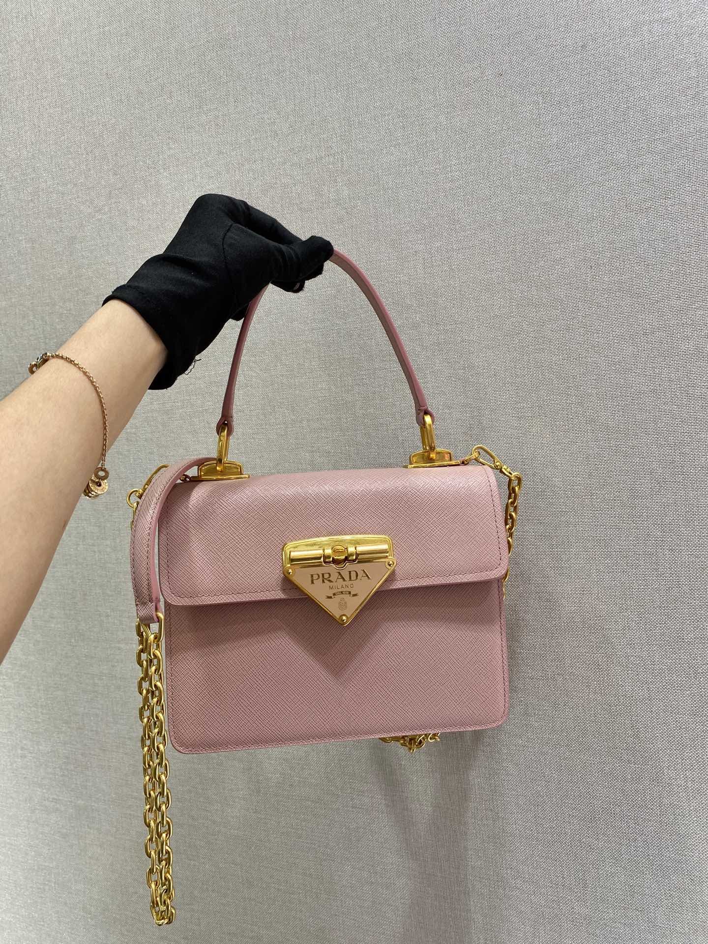 Pra*a 1bd021 chain bag-20*17*8.5cm