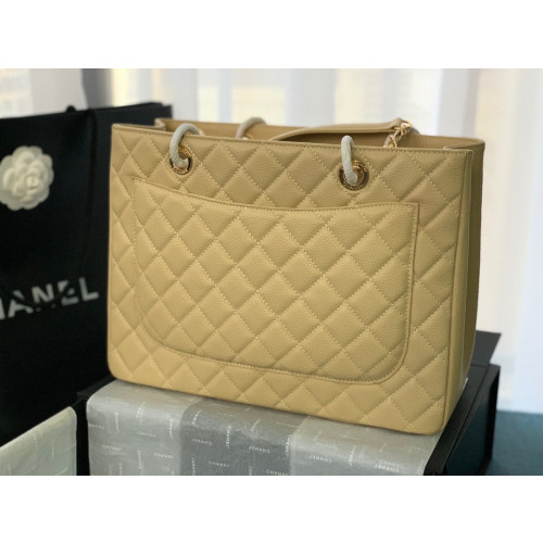 Ch@nel Grand Shopping Tote-Gold Hardware-34x24x12CM
