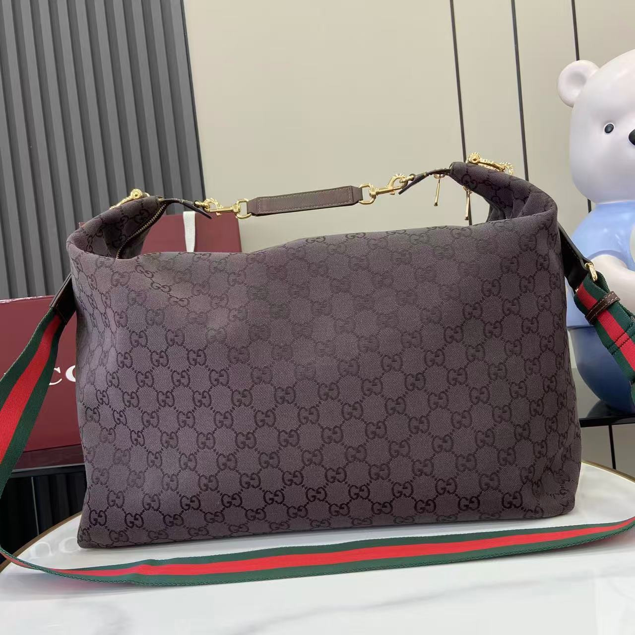 Guc*ci Brera GG Canvas Large Shoulder Bag-46*29*20.5CM
