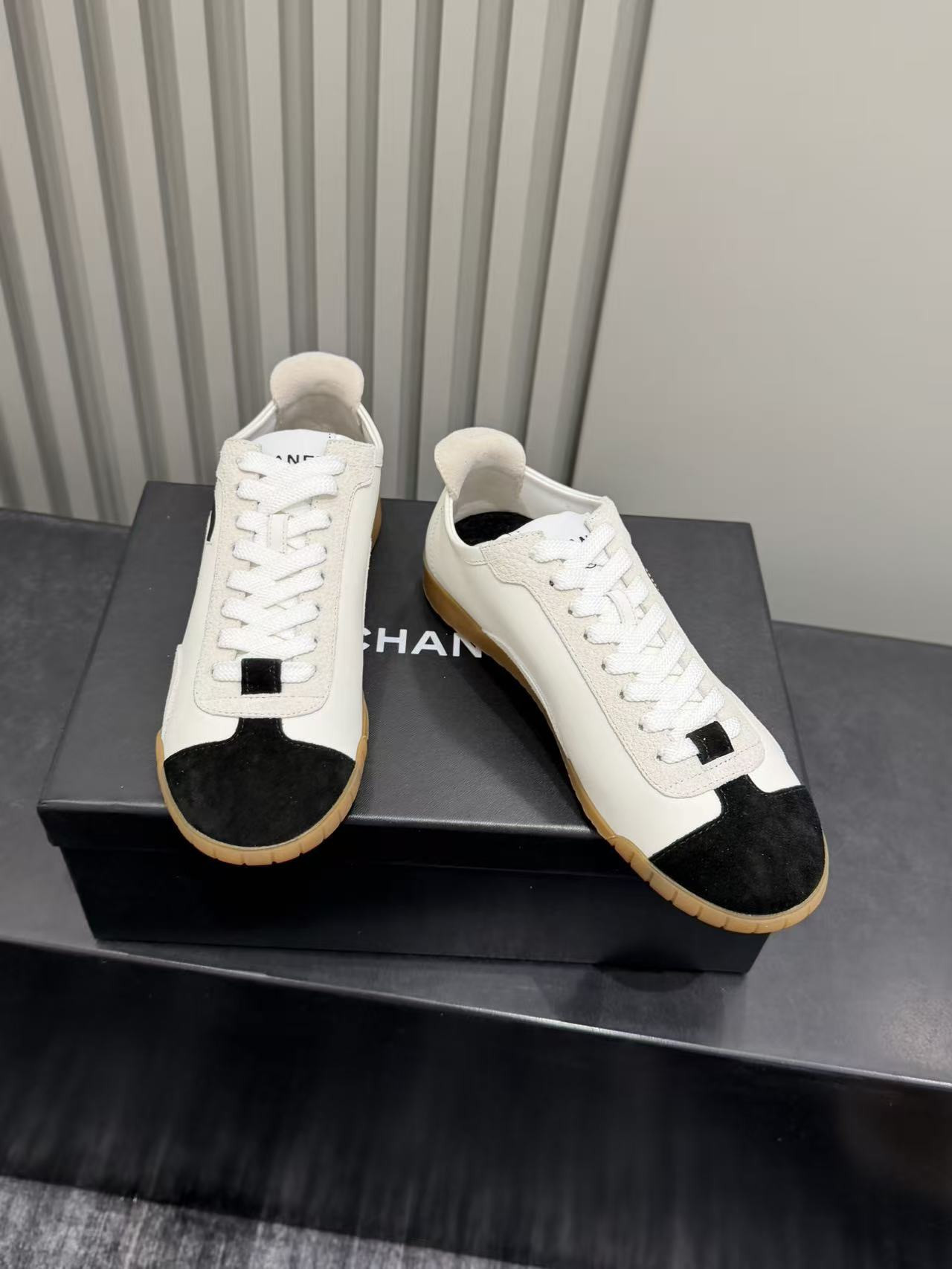 Ch@nel Sneakers - Calfskin & Embossed Suede Calfskin