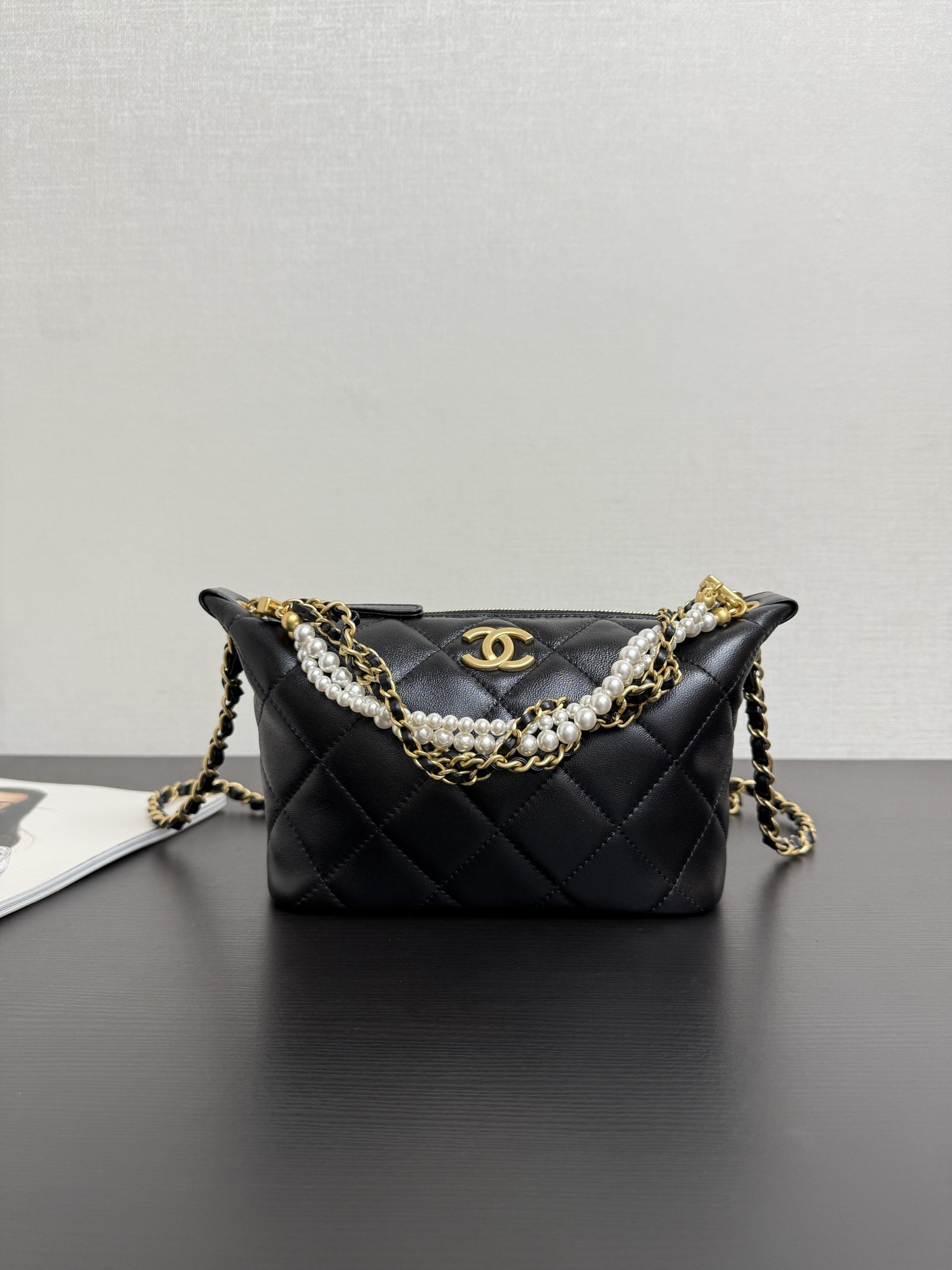 Ch@nel Hobo Handbag-13*23.5CM