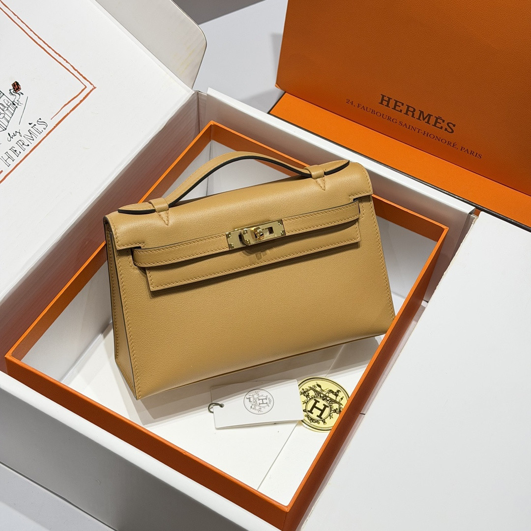 H**me5 Mini Kelly Pochette-Swift -22CM