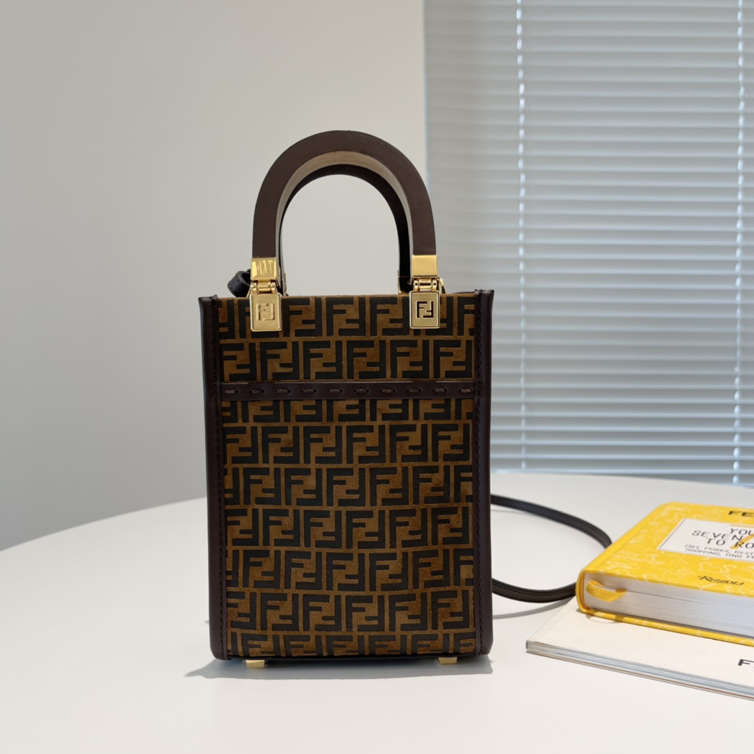 F**di sunshine mini tote -13x6.5x18cm