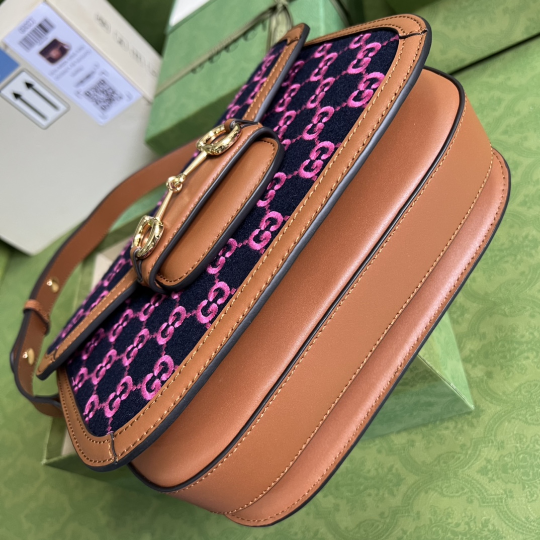 G*u*i 1955 horsebit shoulder bag-25*18*8cm