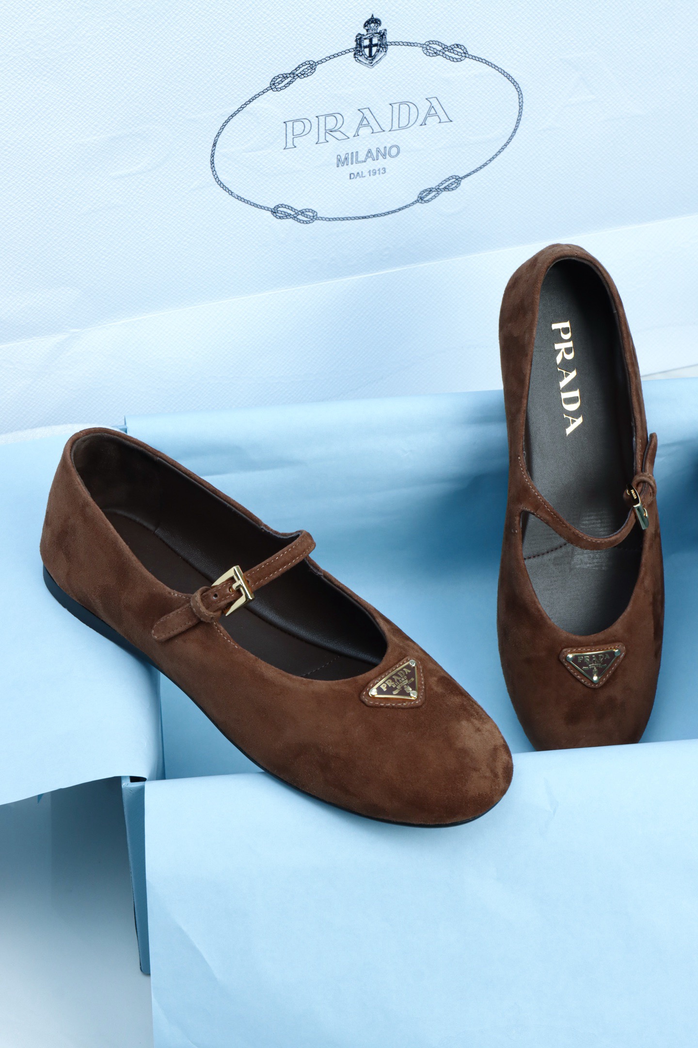 Pra*a Suede Ballerinas