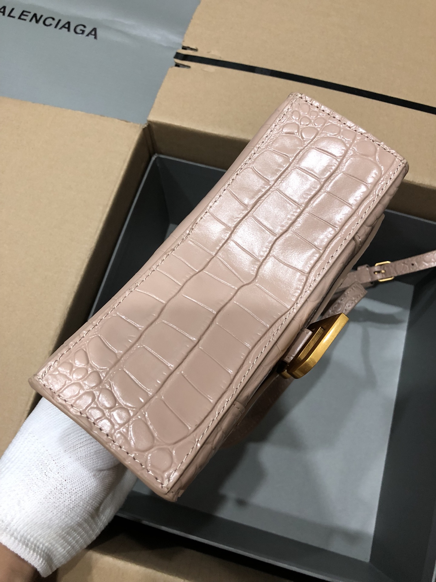 Ba*len*cia*ga small hourglass bag-13*8*19cm