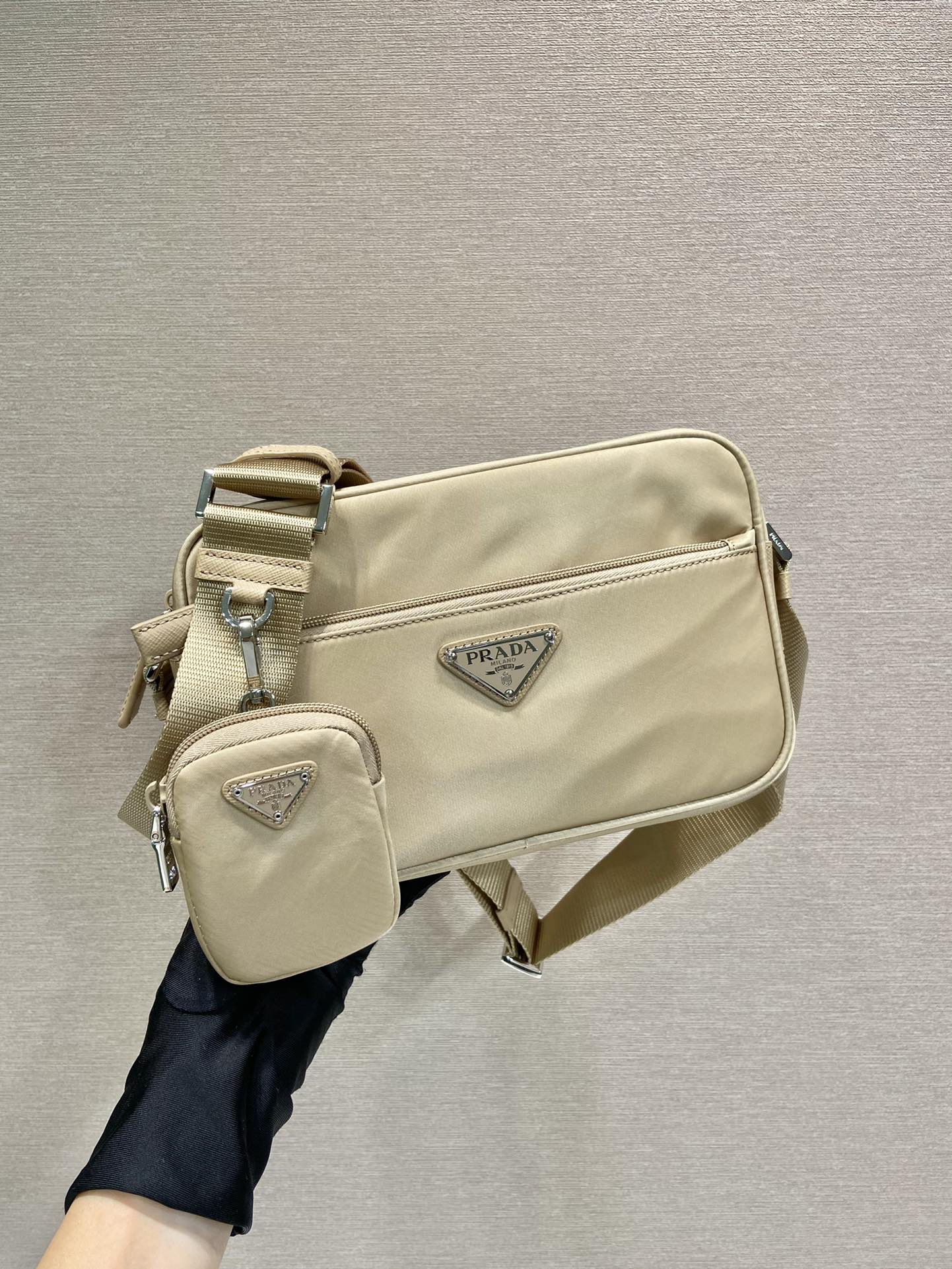 Pra*a 1bc167 crossbody bag -23*15*7cm