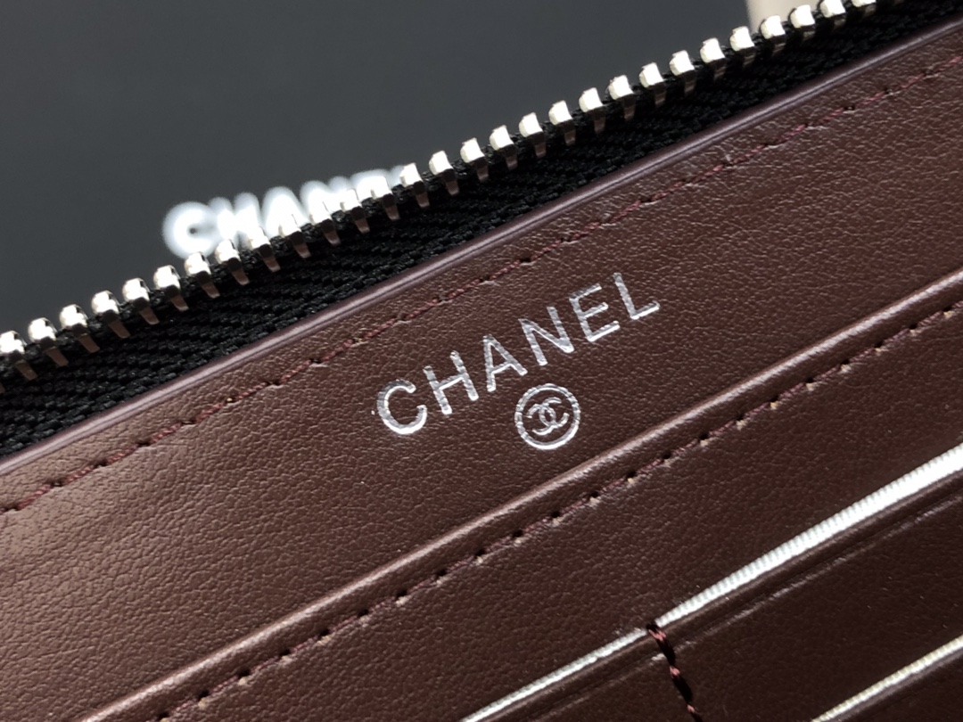 Ch@nel Wallet-Silver Hardware-19*10CM