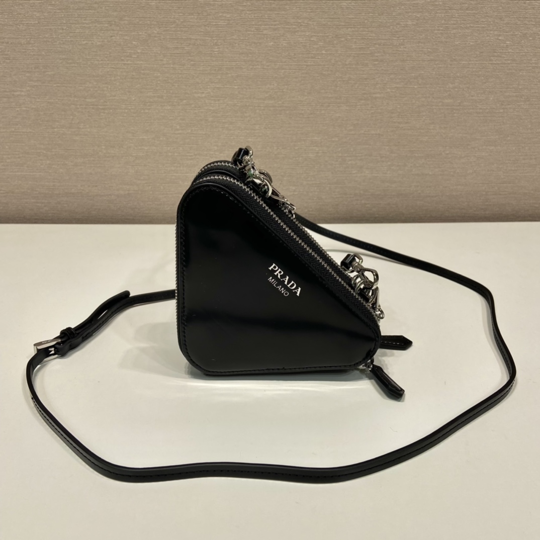 Pra*a 1nr015 double triangle bag -15*10*5cm
