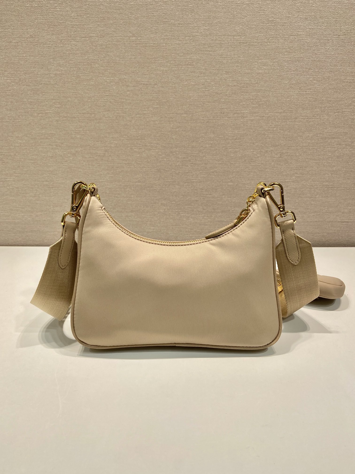 Pra*a nylon hobo bag-1bh204-22*12*6cm
