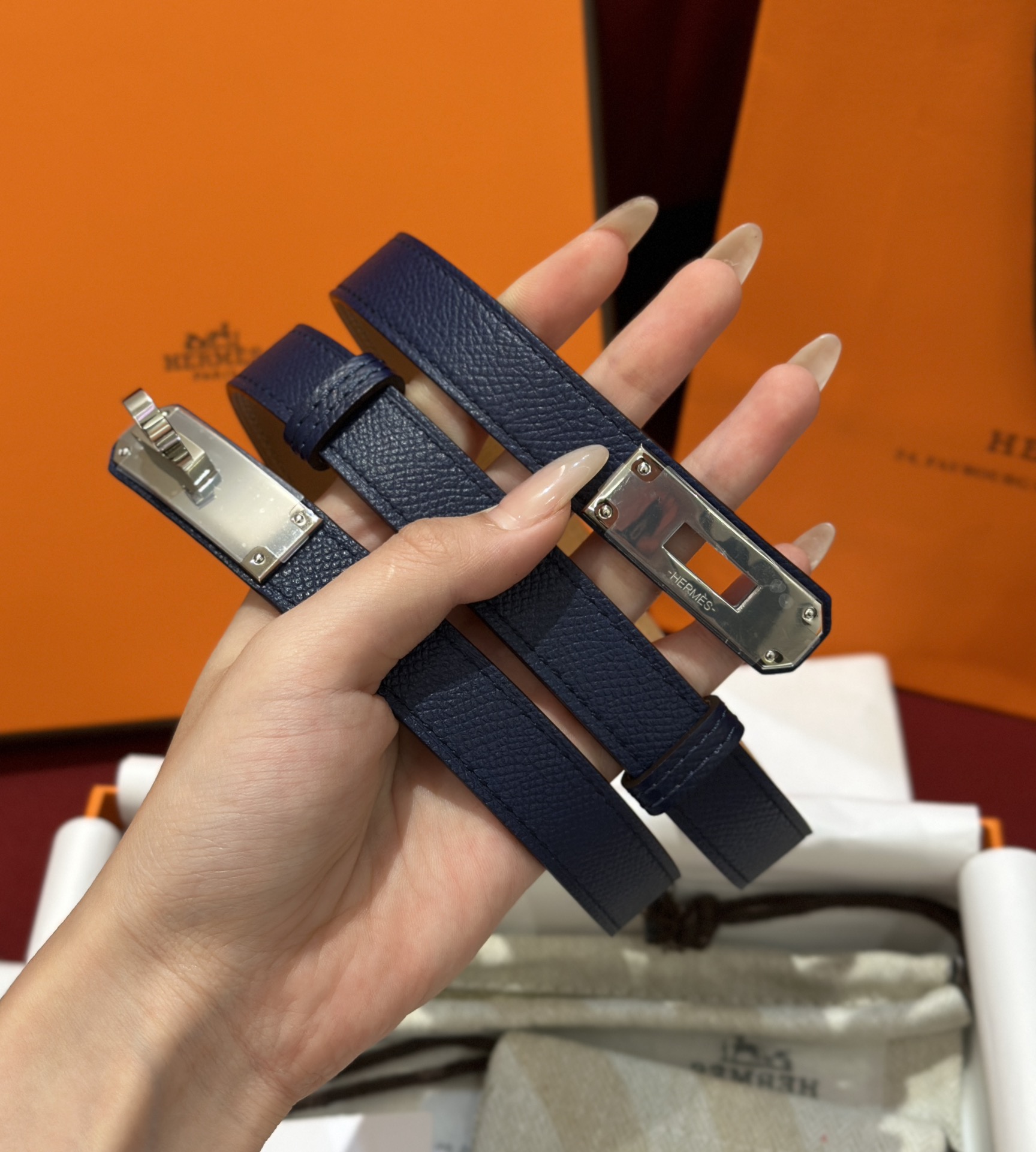 H**mes belt-1.8cm