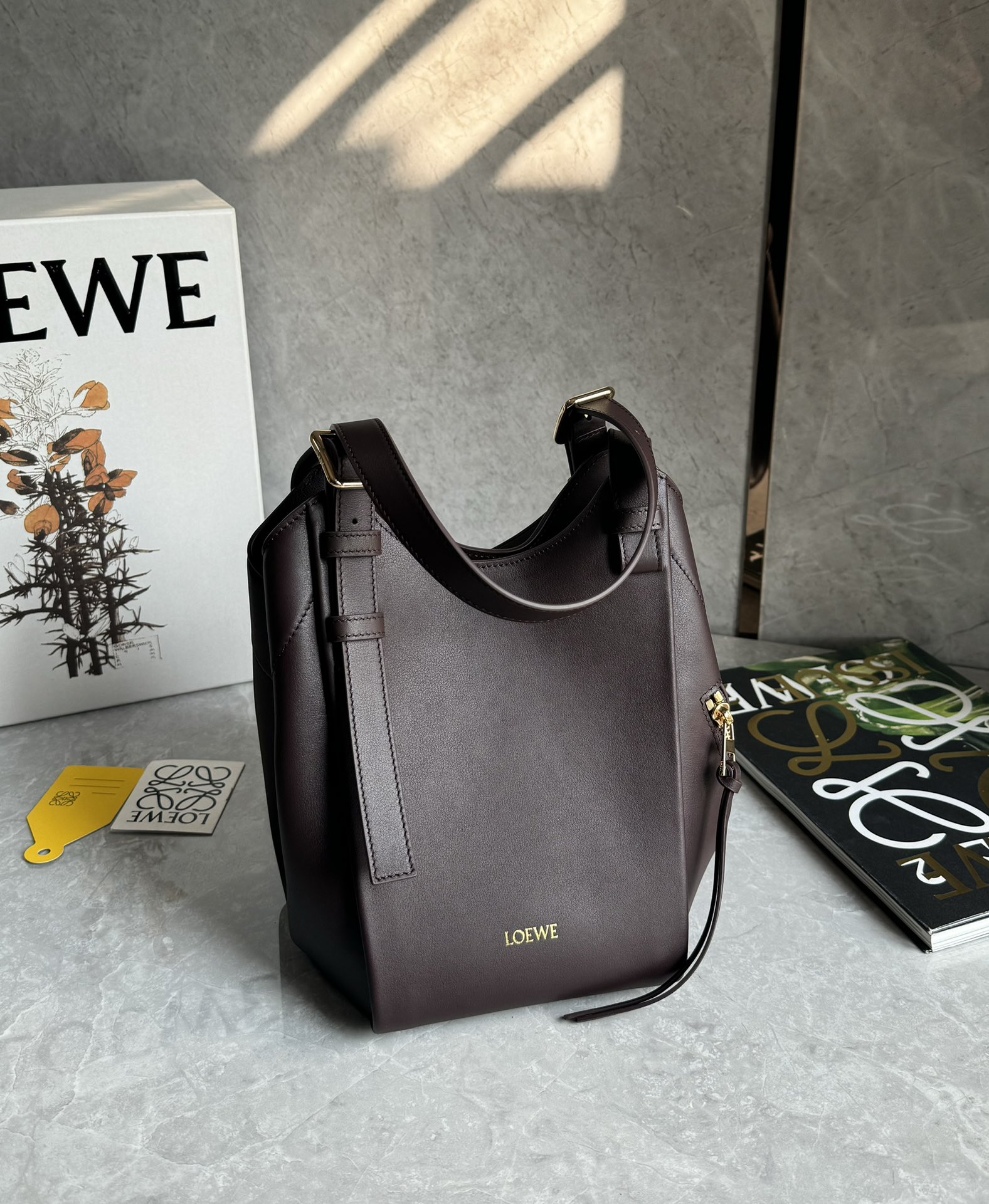 Lowee Hammock Flip Bag In Classic Calfskin-15*22.5*22CM