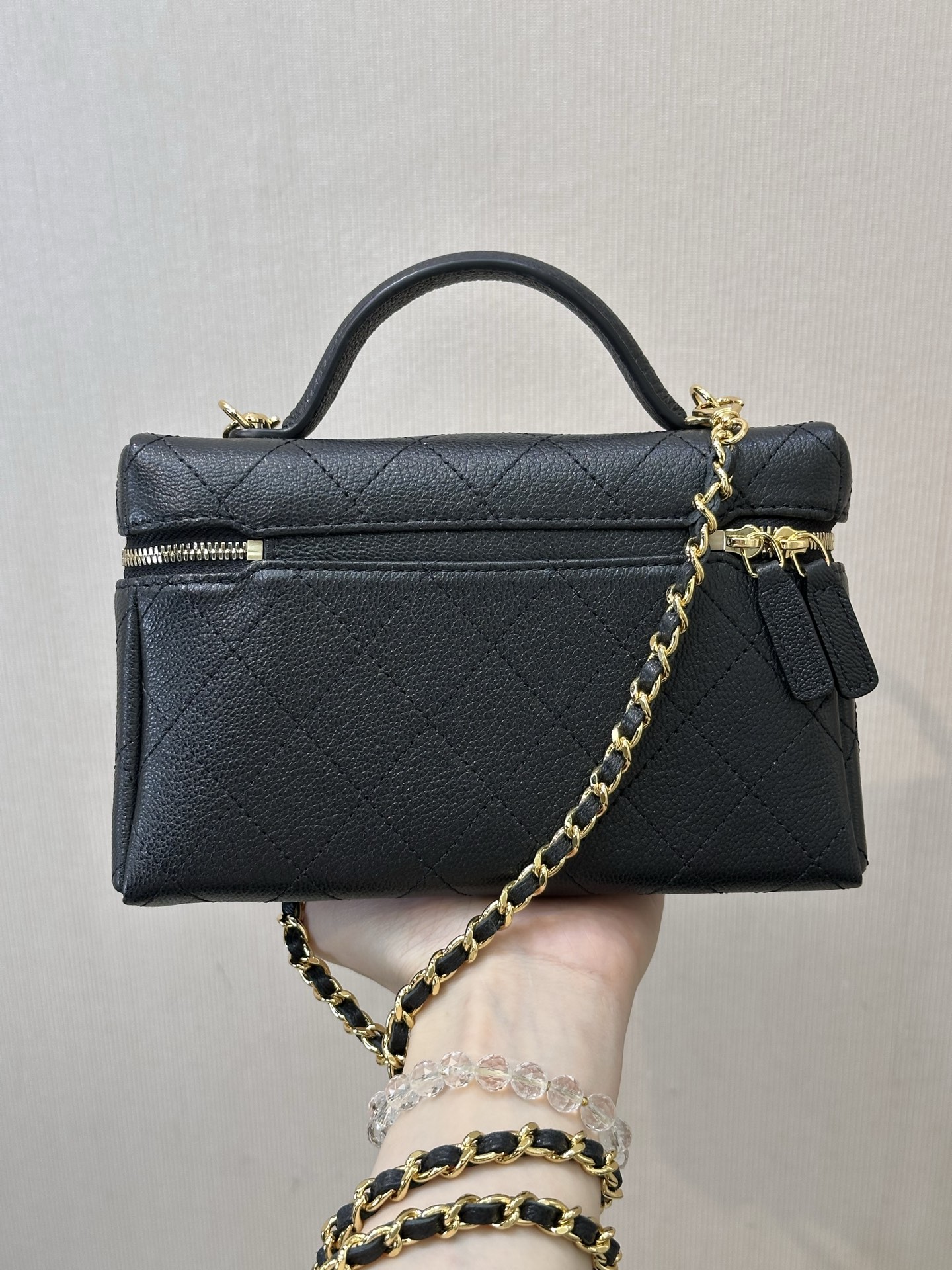 Ch@nel Cosmetic Bag-Caviar-19CM