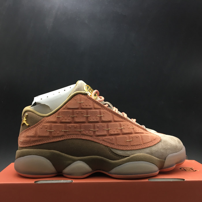 CLOT x Air Jordan 13 Low Sepia Stone/Canteen-Terra Blush AT3102-200