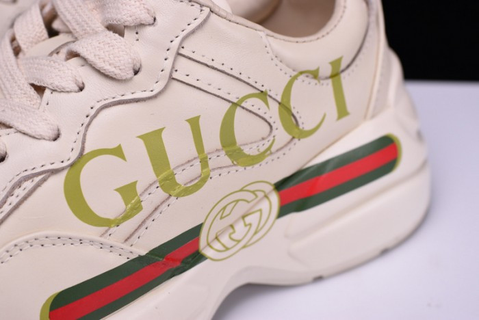 G*u*i logo rhyton vintage trainer sneaker 500877 drw00 9522