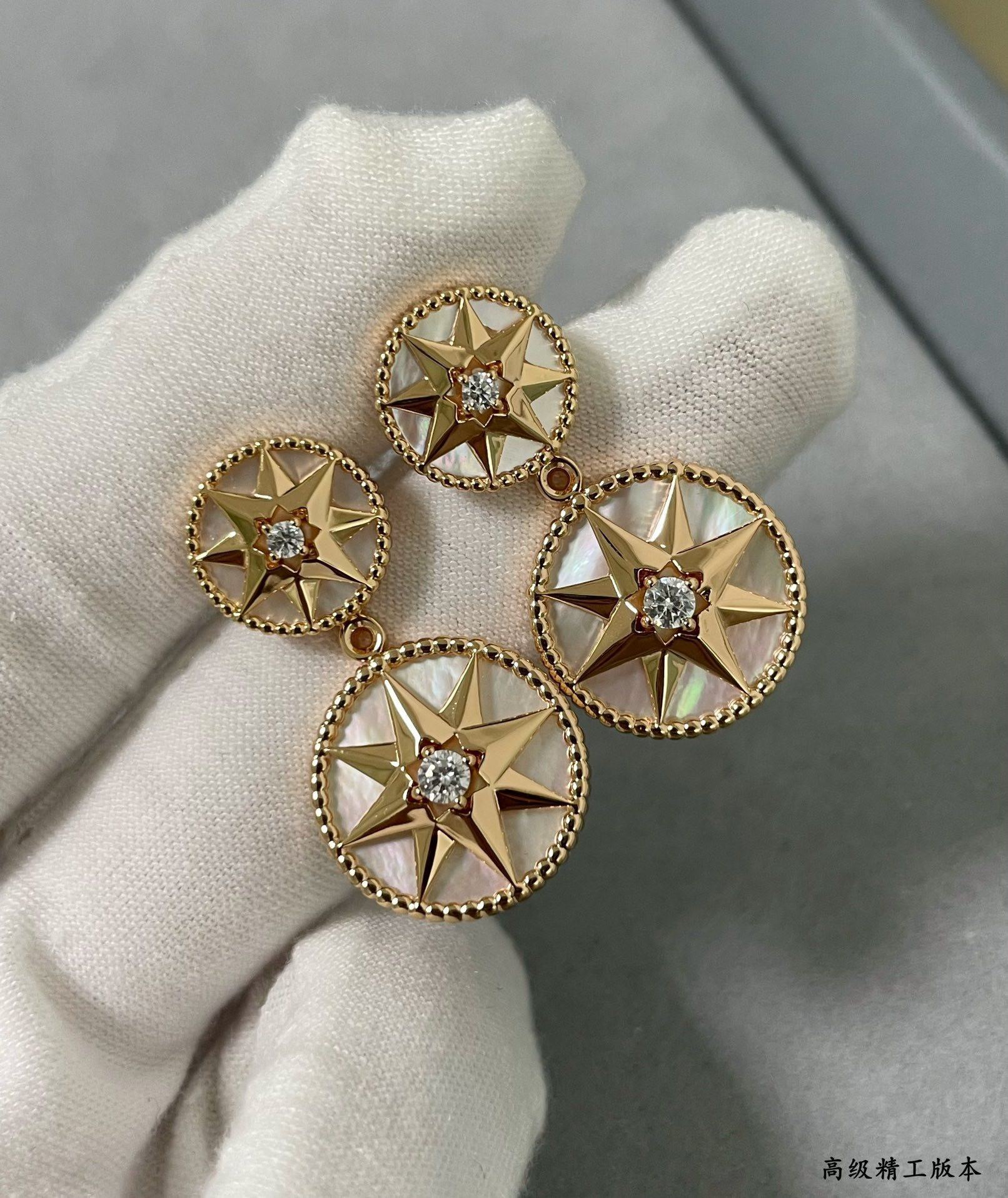 D10r rose des vents earrings