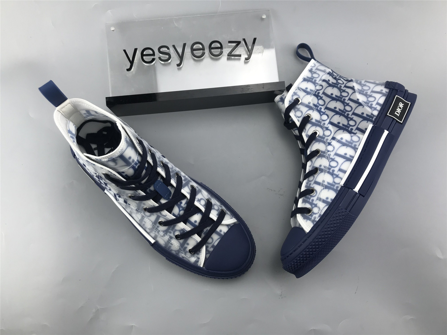 UA D10r B23 HIGH TOP BLUE OBLIQUE