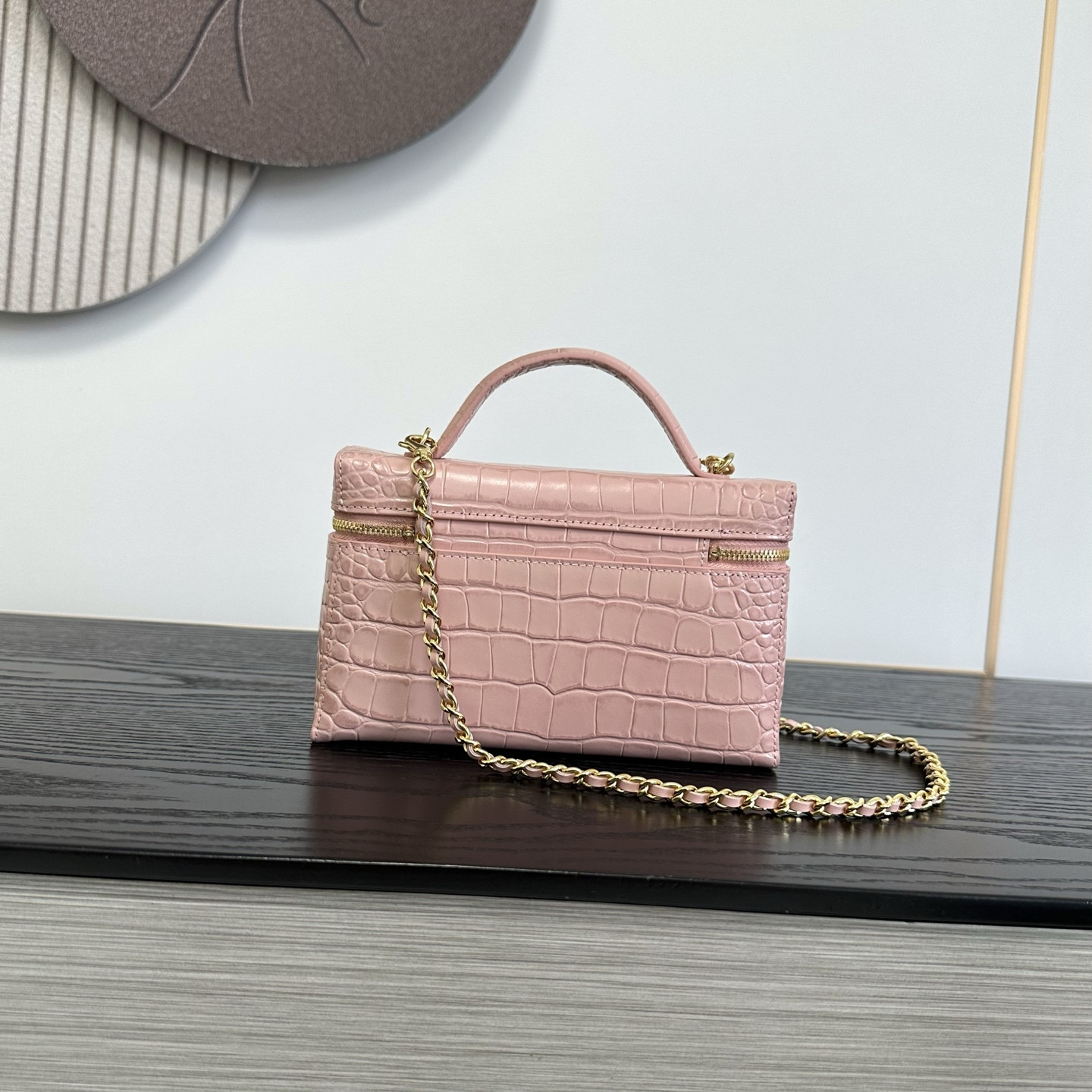 Ch**el Classic Vanity with chain Handbag AP5346 14x19x5cm