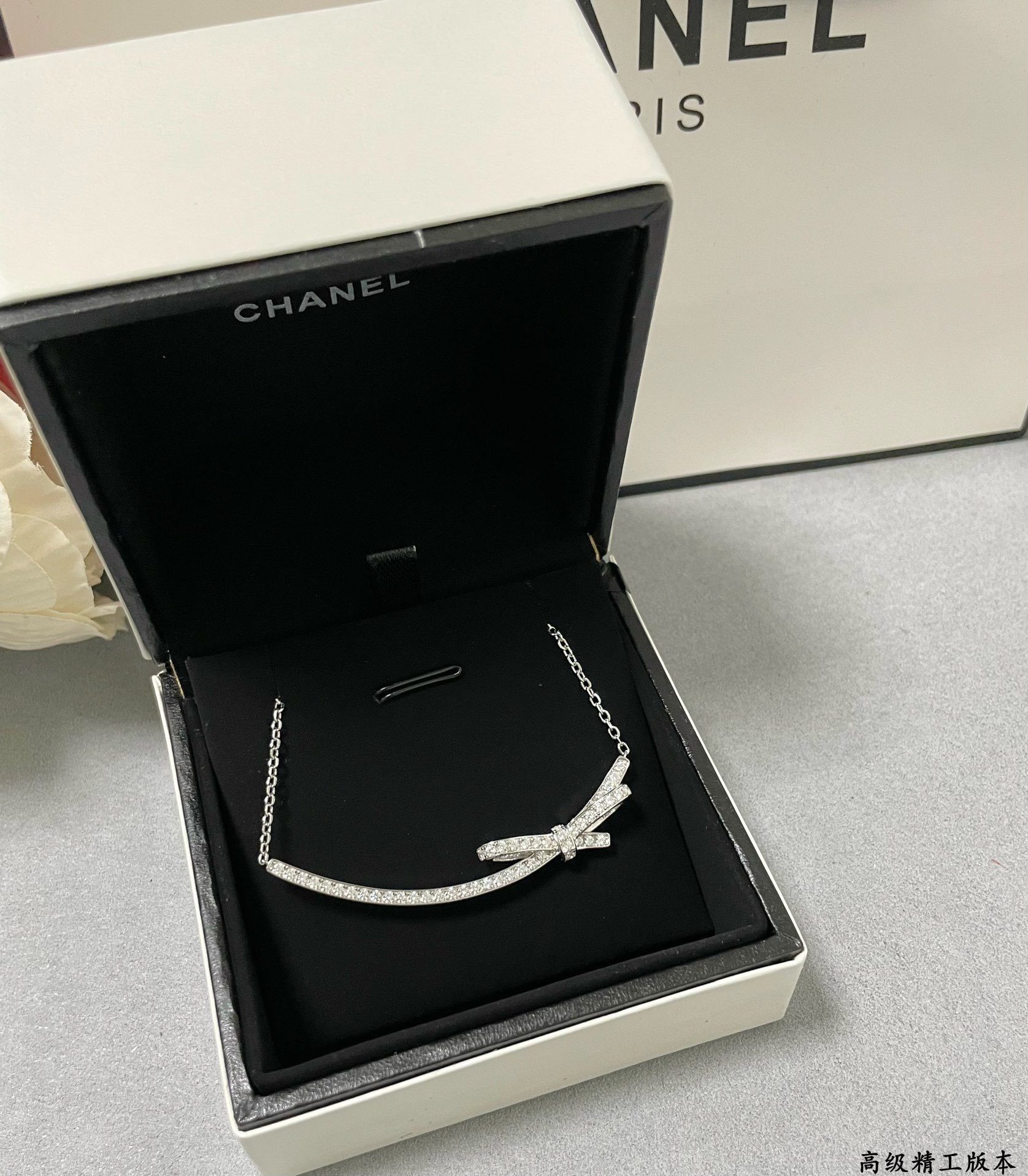 Ch**el bow tie Necklace