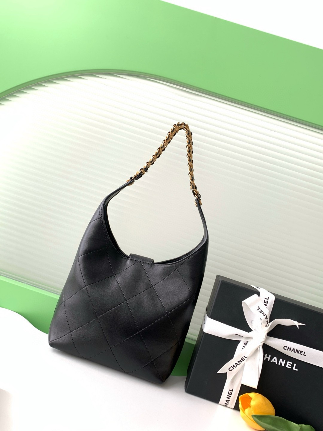 Ch**el Hobo Bag AS5410 27x 23x 21cm