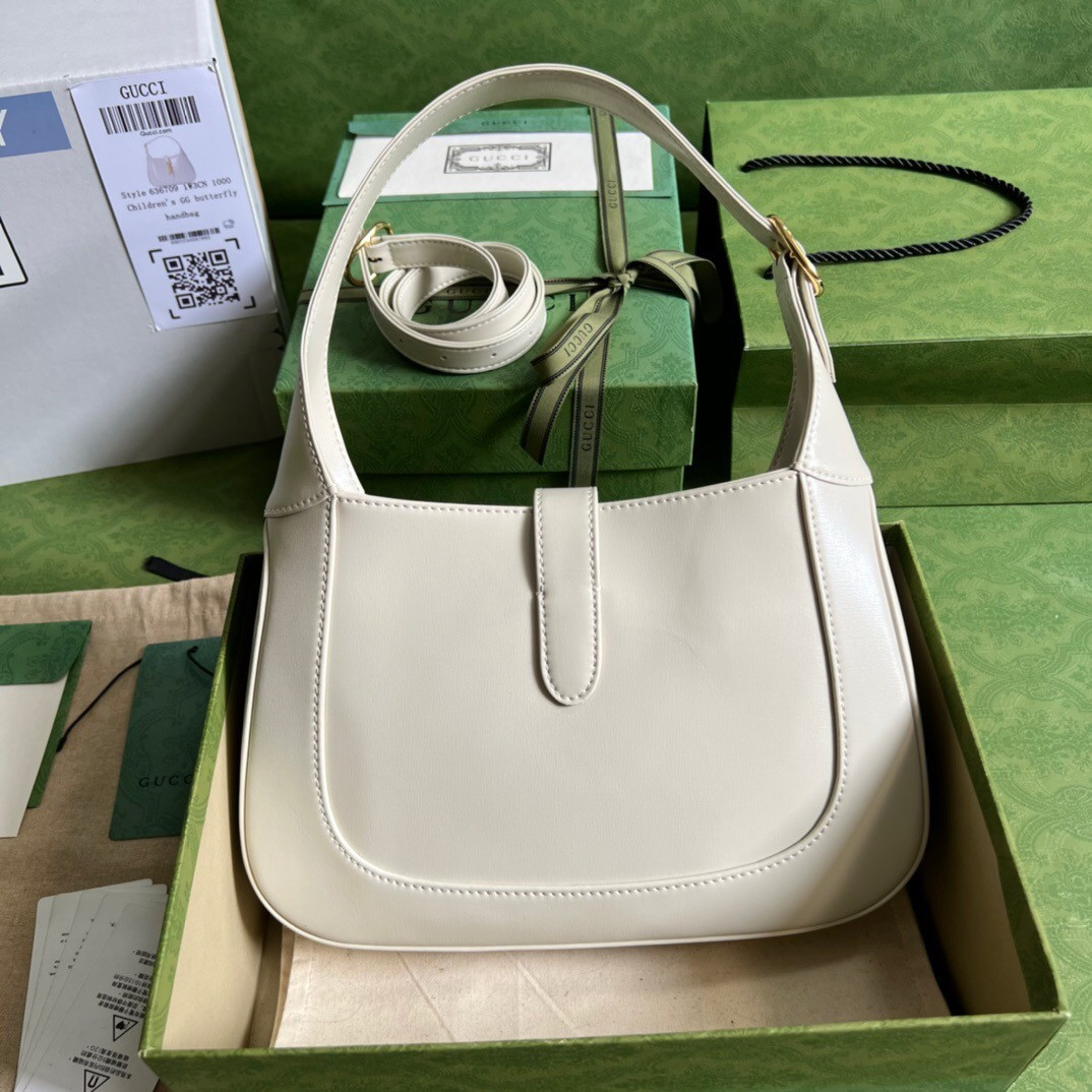 Gvc*1 JACKIE SMALL SHOULDER BAG Ivory 10.8"W x 7.5"H x 1.6"D