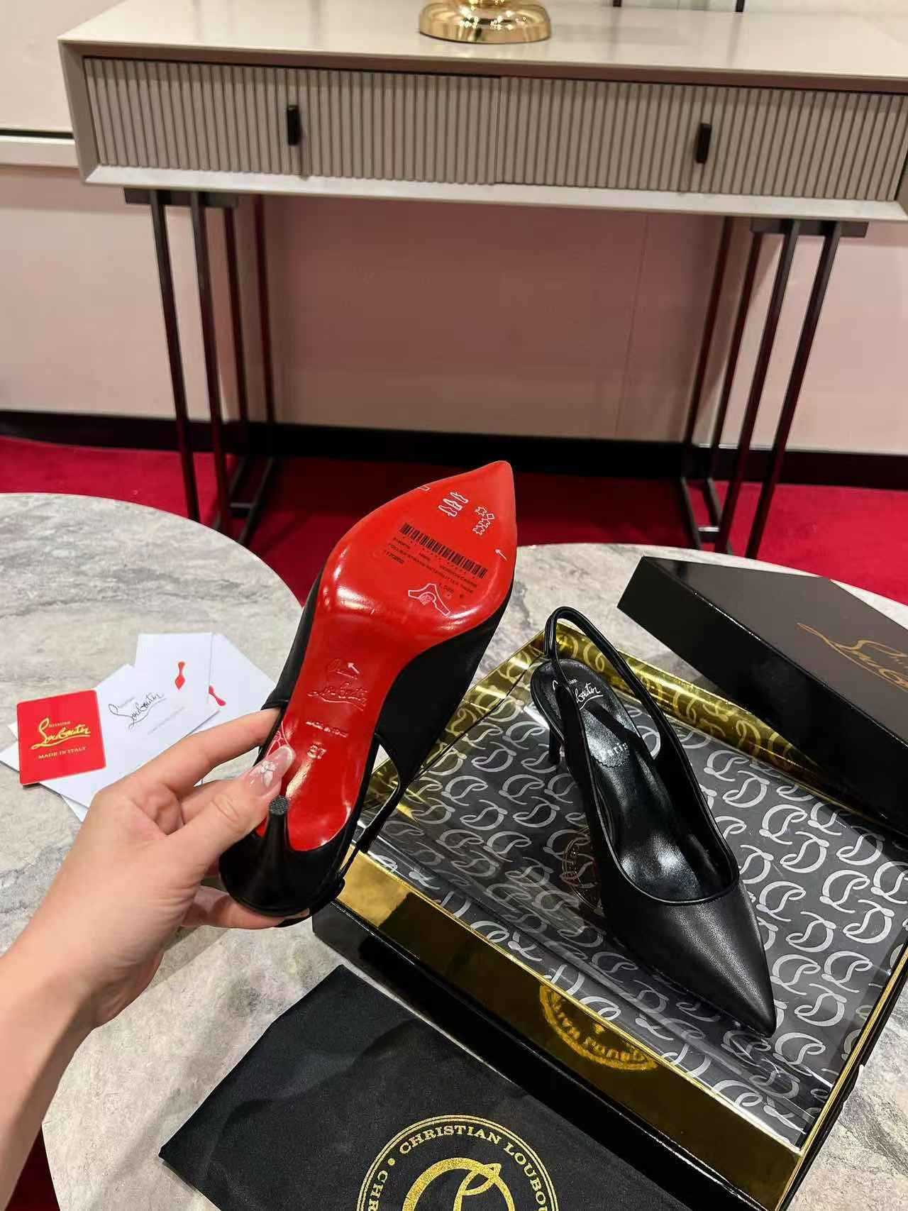 UA Chr1st1an Louboutin Sporty Kate Sling 65mm
