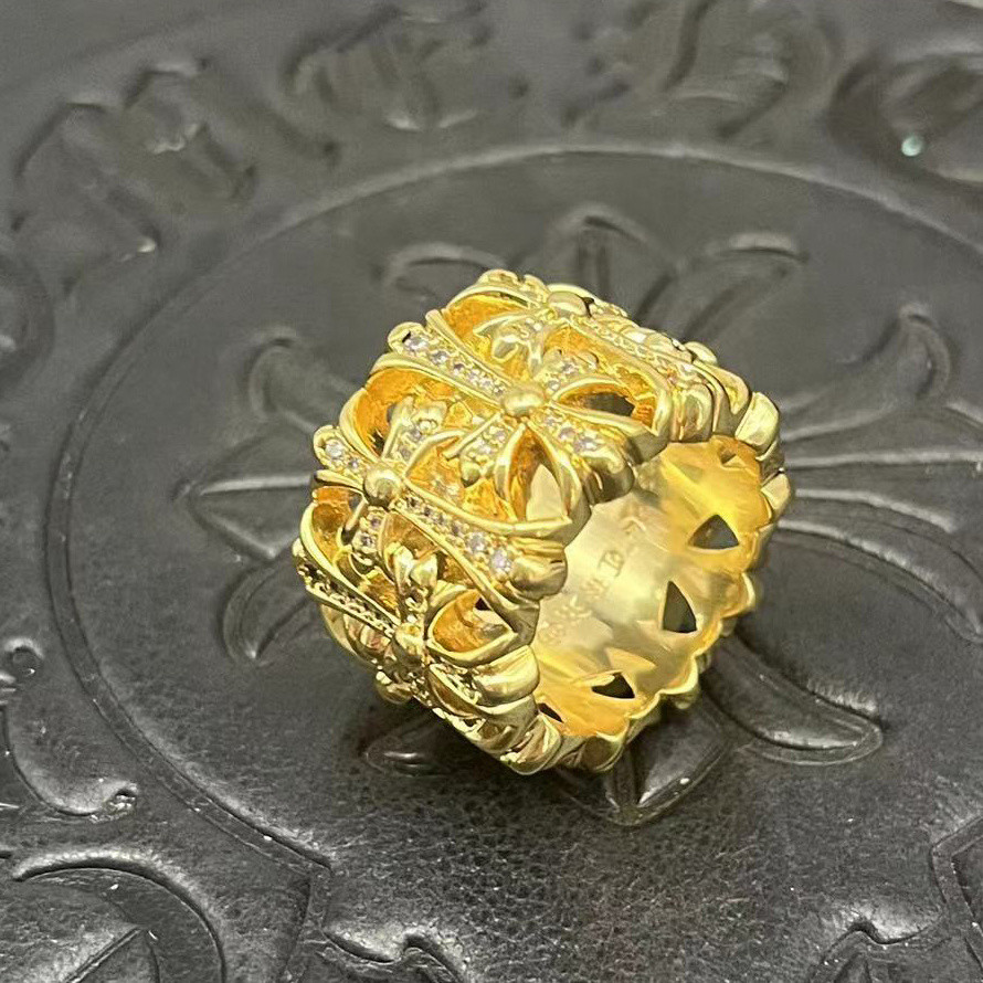 Ch*0me He**ts Cross Ring
