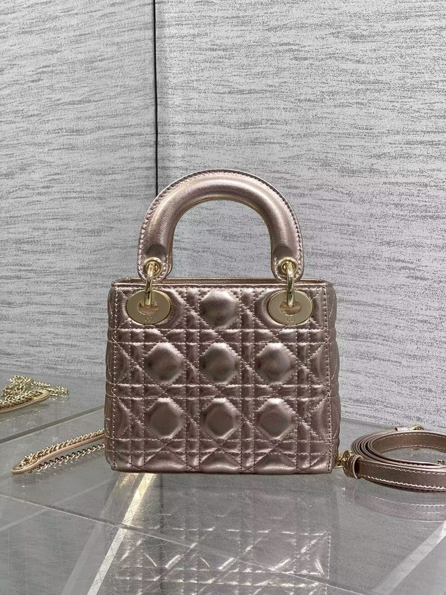Mini Lady D10r Bag Cannage Calfskin 17 x 15 x 7 cm