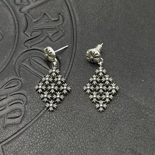 Ch*0me He**ts Small Rhombus Cross Chain Earrings
