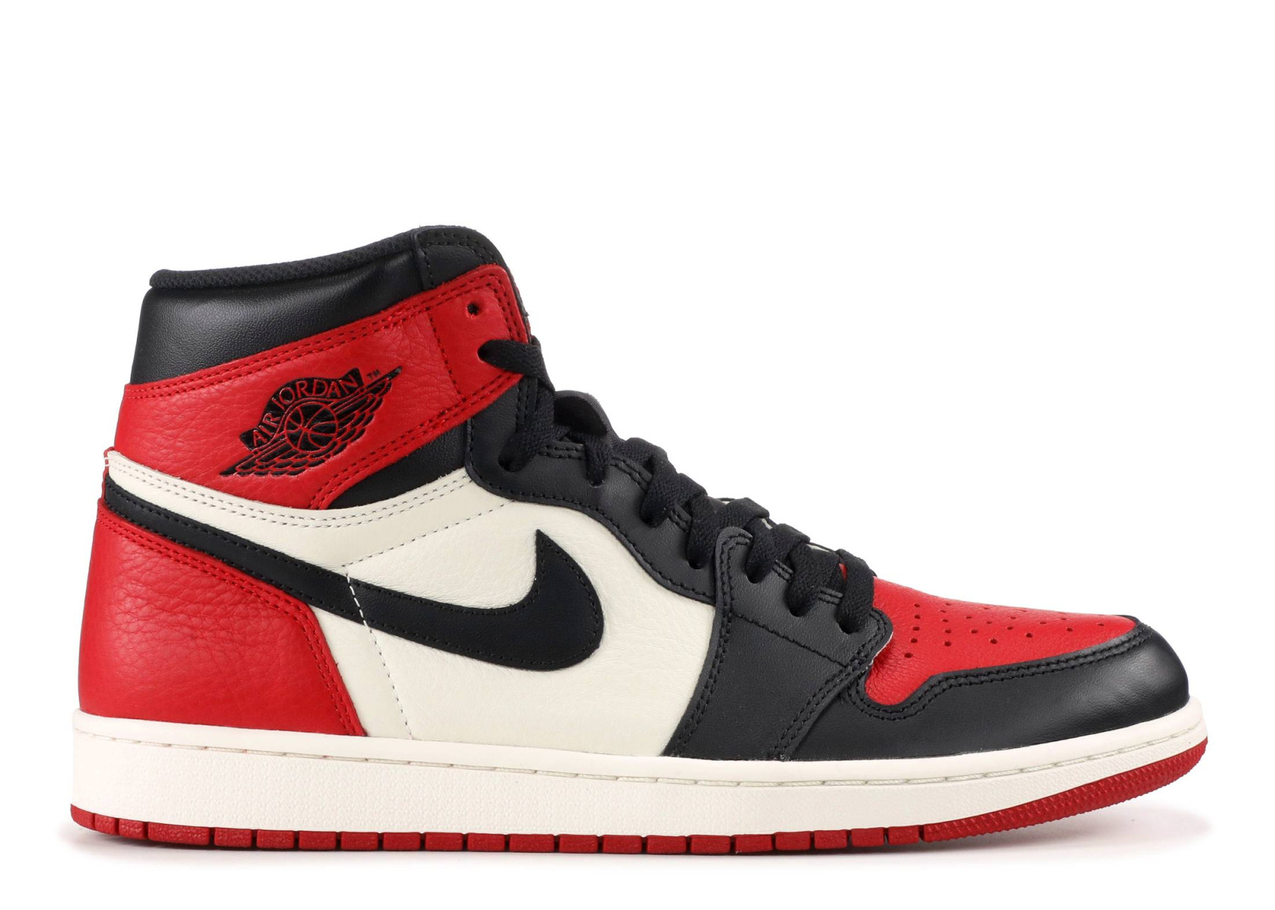 UA AIR JORDAN 1 RETRO HIGH OG 'BRED TOE'