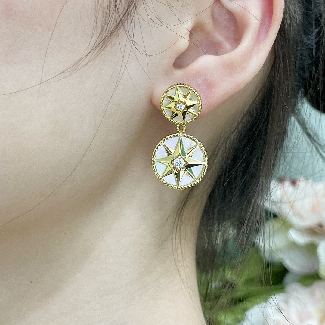 D10r rose des vents earrings