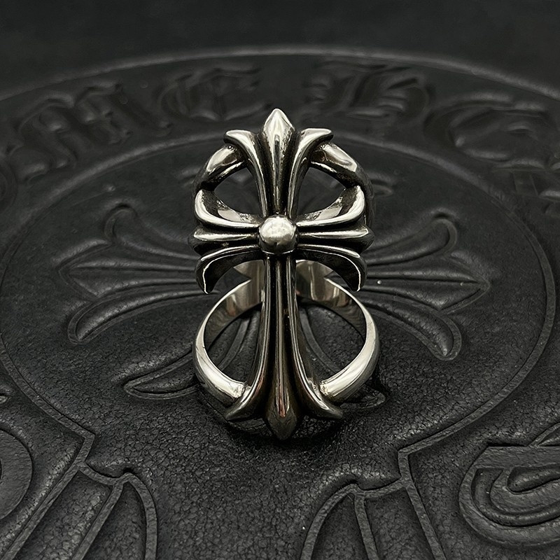 Ch*0me He**ts Cross Cutout Ring