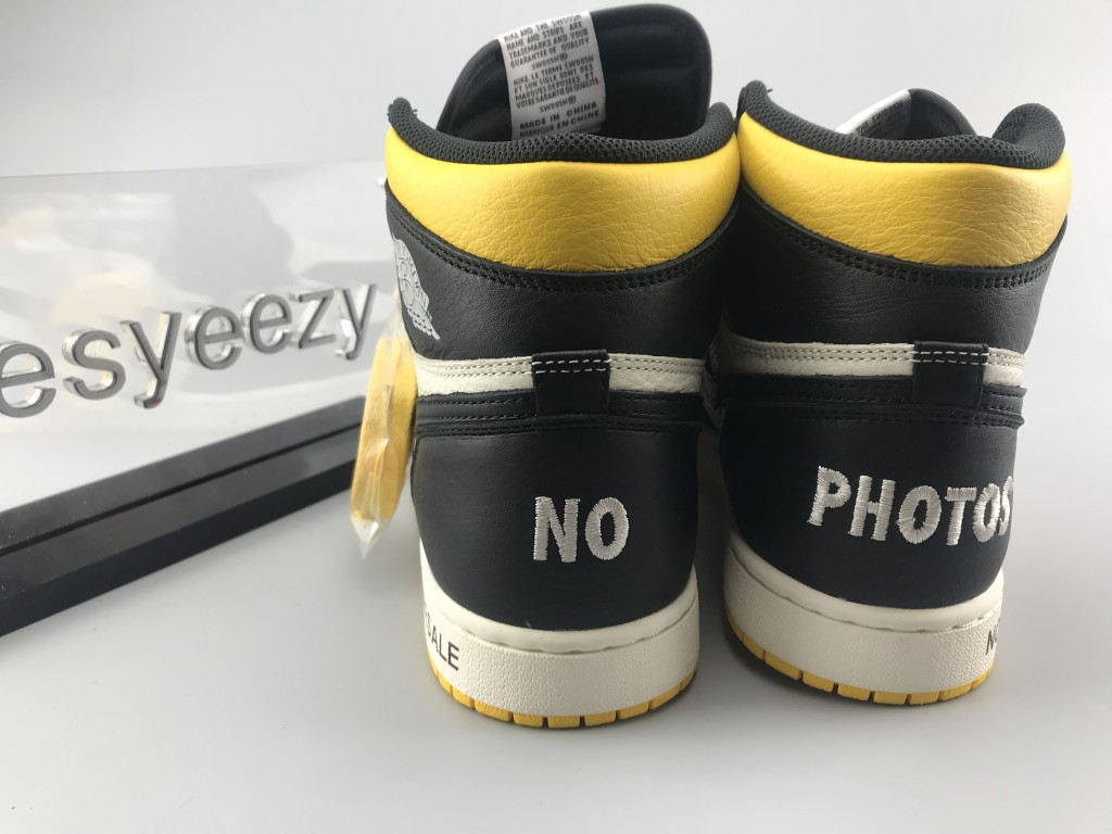 UA AIR JORDAN 1 RETRO HIGH OG NRG NOT FOR RESALE BLACK YELLOW