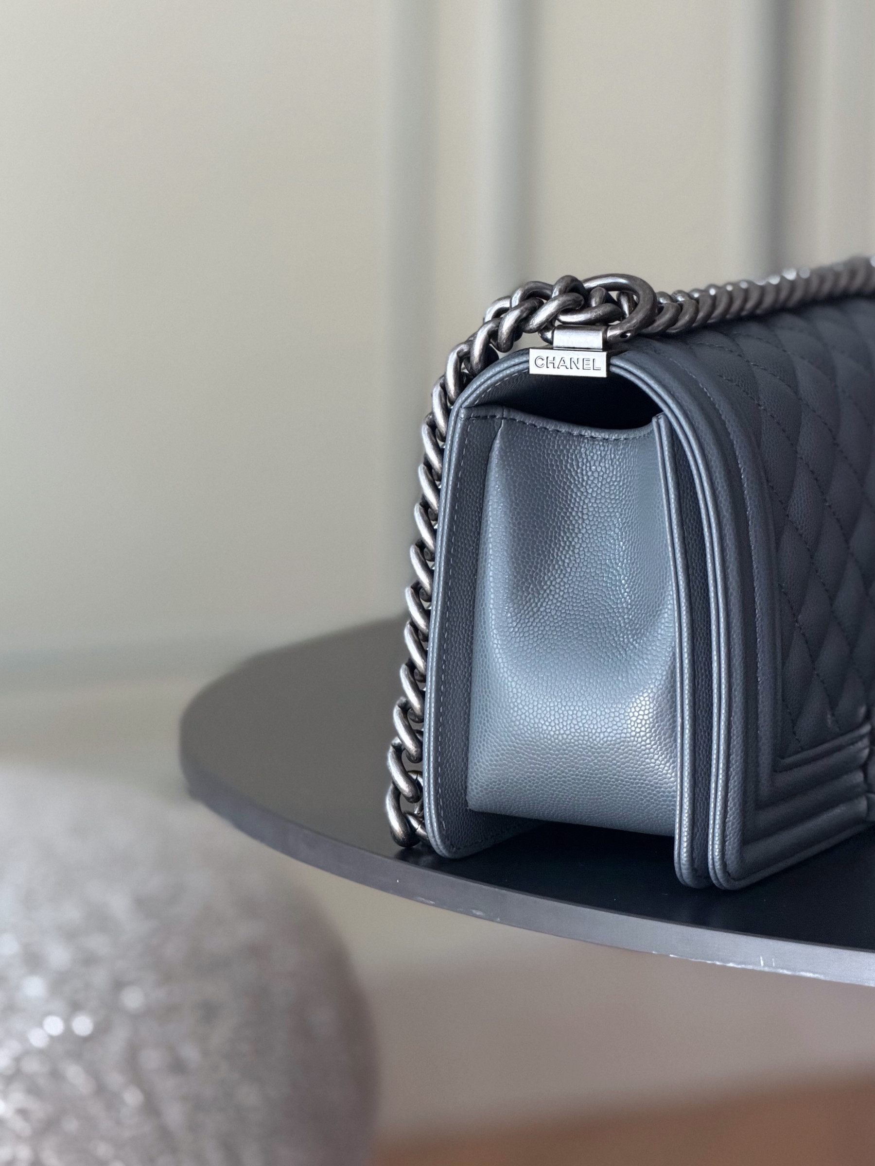 Ch**el Boy Handbag 15x25x9cm