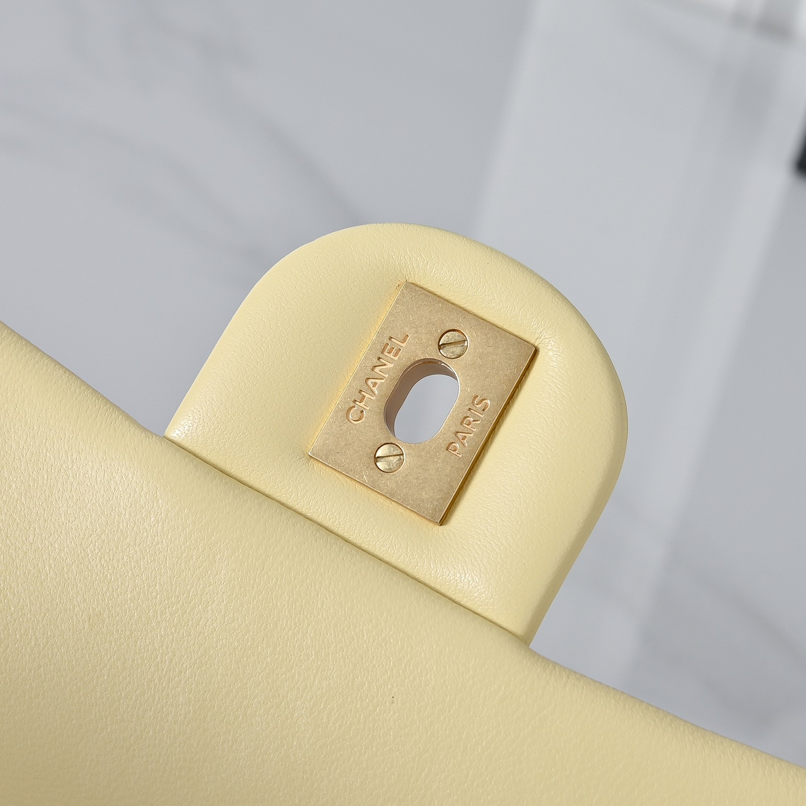 Ch**el Flap Bag Butter Yellow AS1787 20x13x7cm