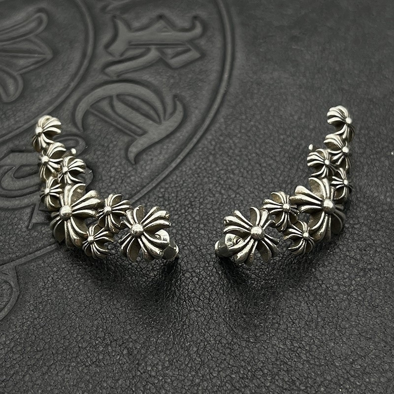 Ch*0me He**ts Cross Earrings