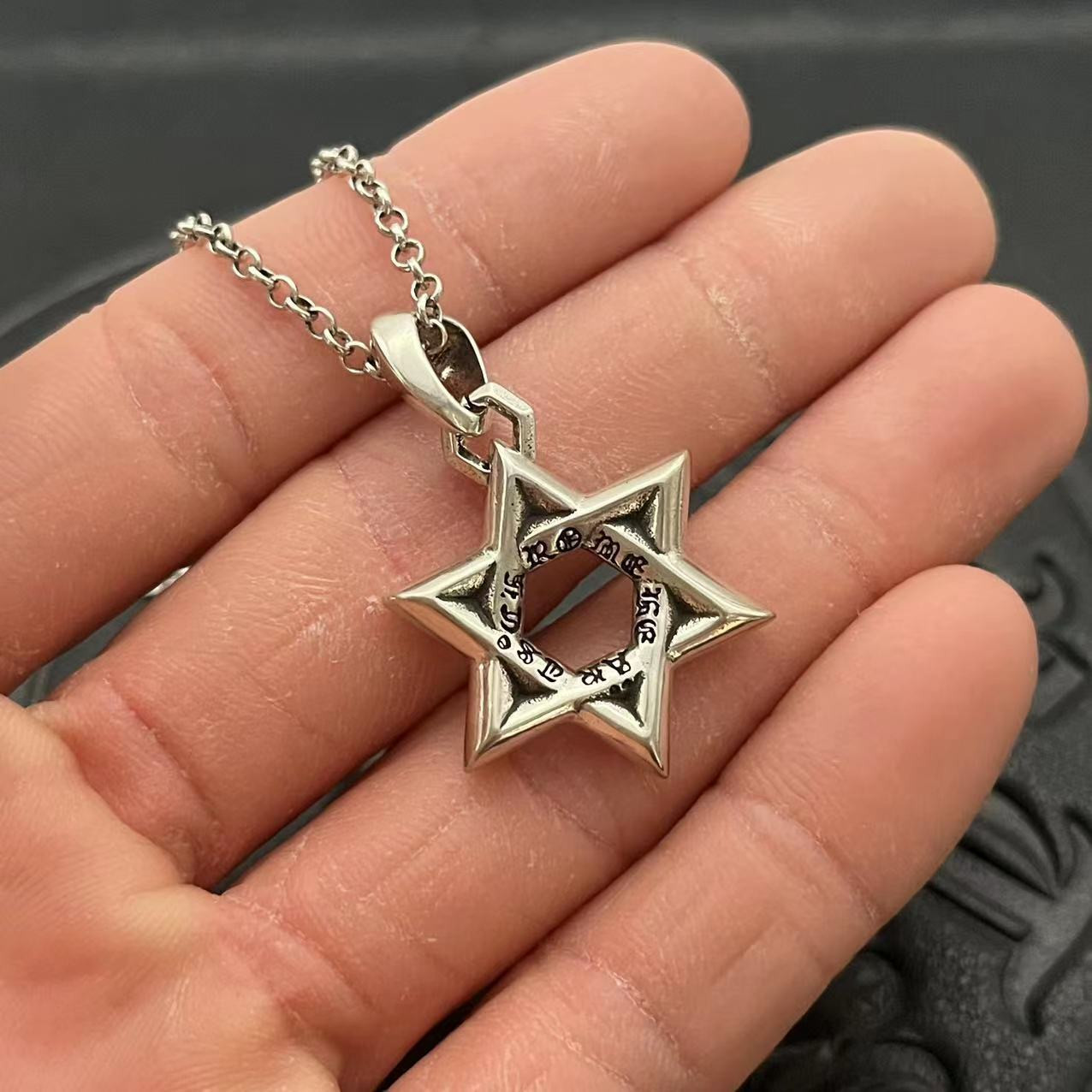 Ch*0me He**ts Hexagram Necklace