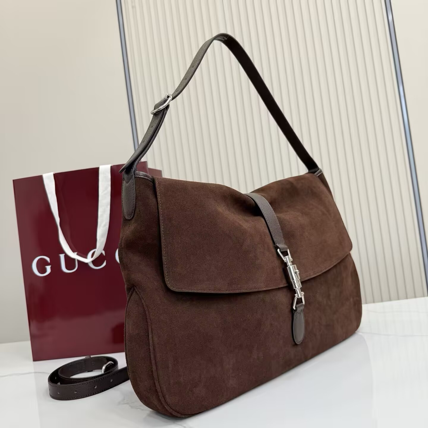 Gvc*1 Jackie Flap Large Crossbody Bag Without Box 43x29x5cm