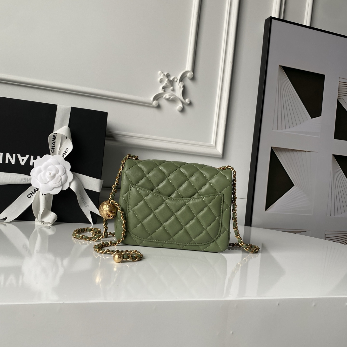 Ch**el MINI FLAP BAG 13.5x17x8cm