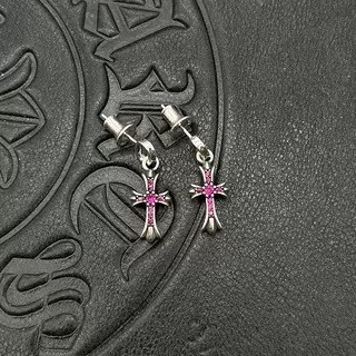Ch*0me He**ts Cross Earrings