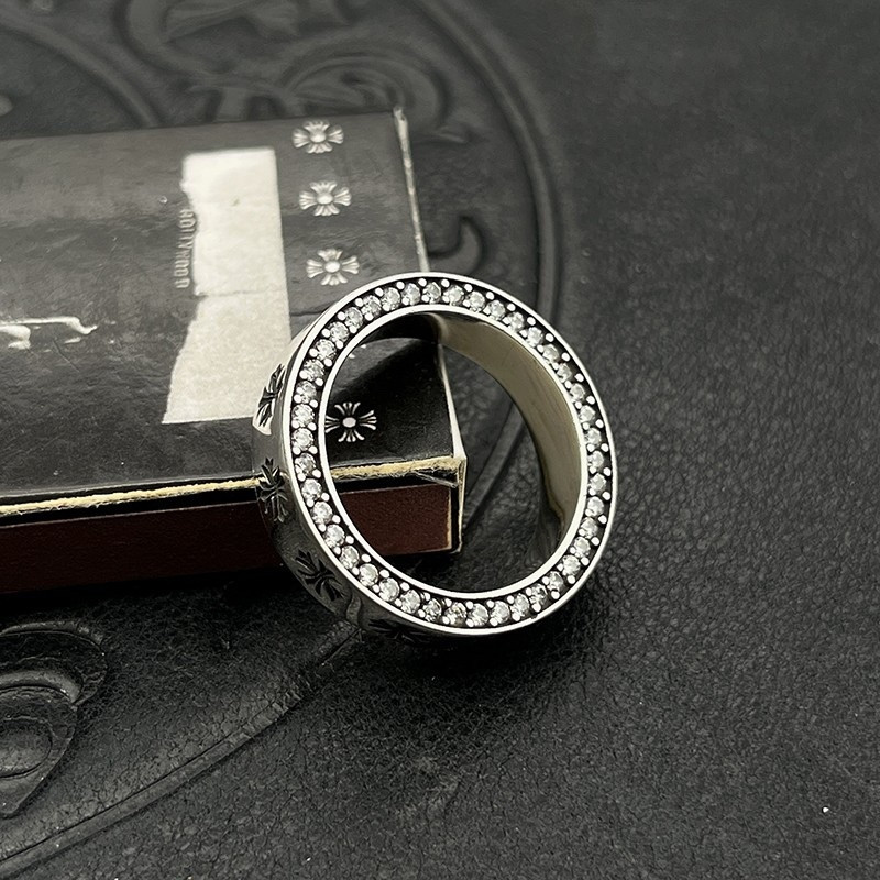Ch*0me He**ts D1am0nd-encrusted Cross Ring