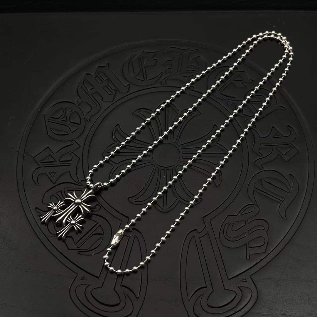 Ch*0me He**ts Cross Necklace