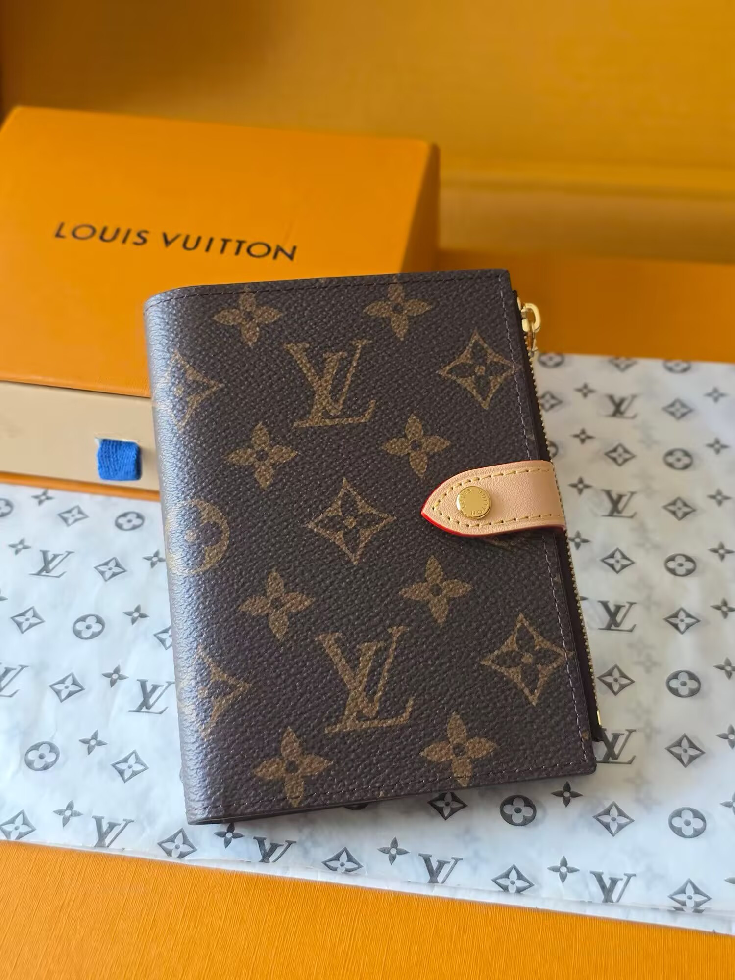 LV Locked Passport Cover M29550 14x10x2.5cm