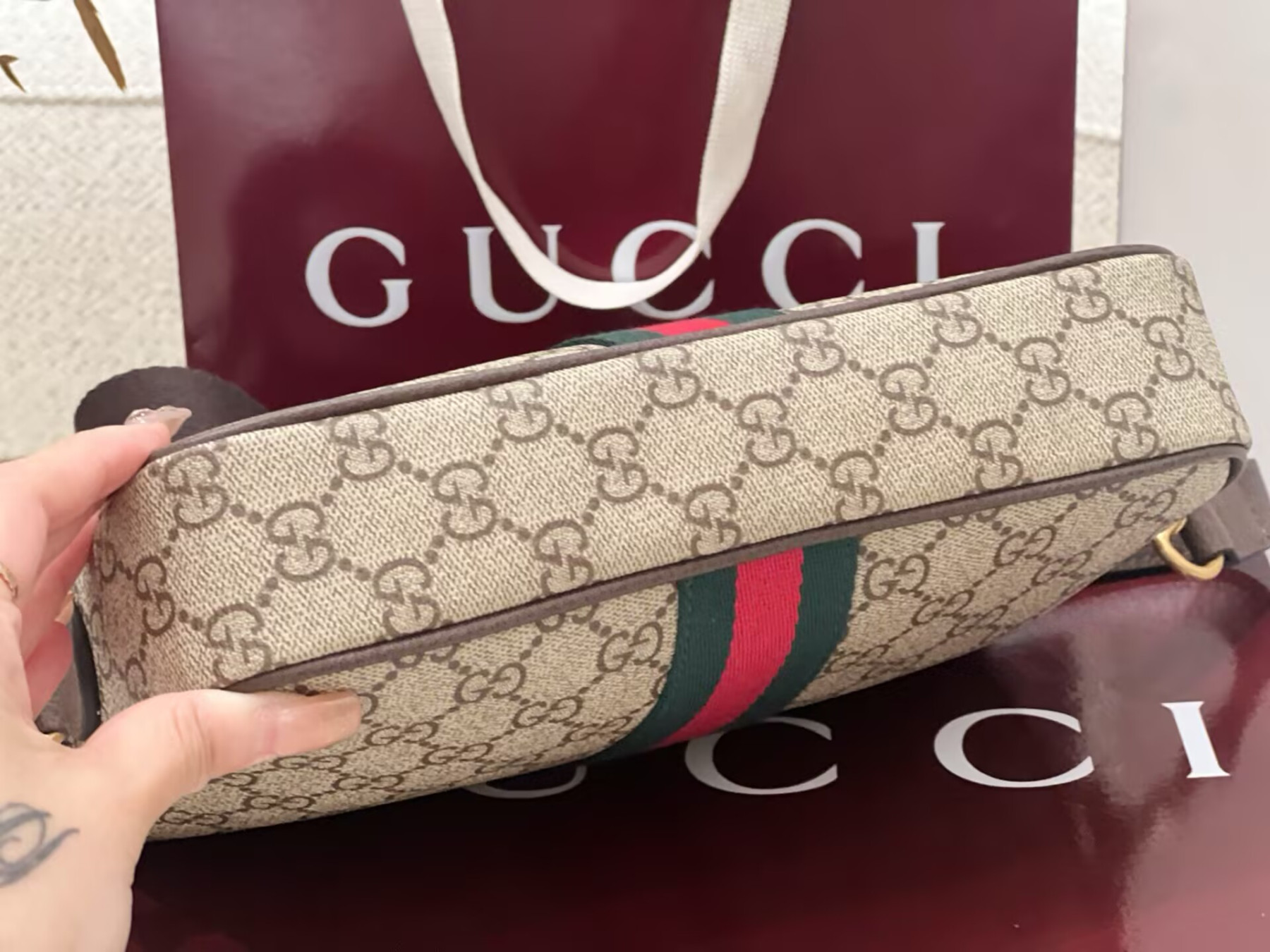 Gvc*1 Ophidia Small Crossbody Bag 24x15x7cm